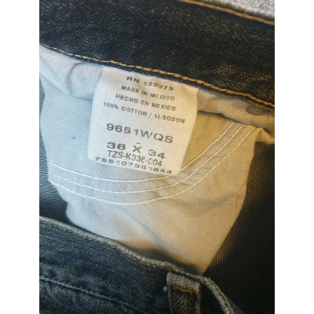 Wrangler 9651WQS Five Star Premium Denim Jean Mens 36x34 Medium Wash Regular Fit